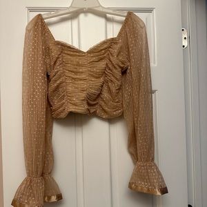 Love by Design fancy top SZ S.  Very pretty., bodice flattering.